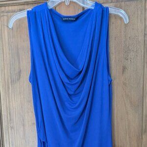 Ladies' Banana Republic Royal Blue Cowl Neck Ruched Side Dress Small